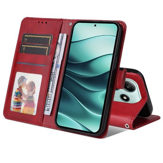 Μαγνητική Θήκη, Xiaomi Redmi Note 14 5G, Κόκκινη