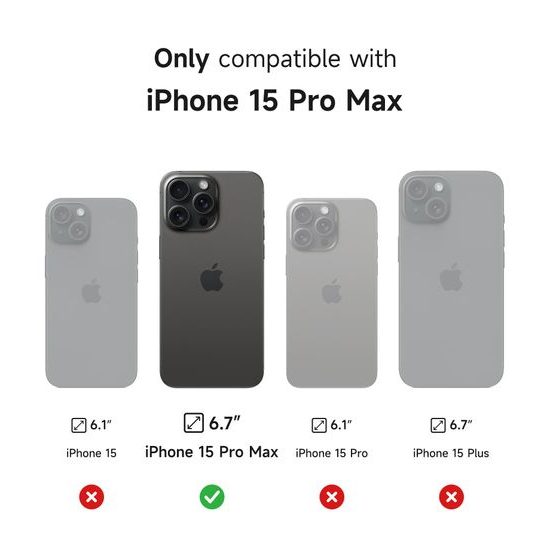 Suritch MagSafe Kickstand Camprotector θήκη iPhone 15 Pro Max, μαύρη