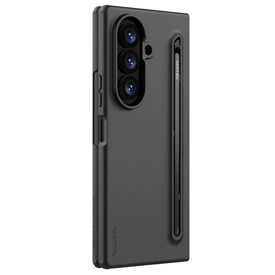Samsung Galaxy Z Fold 8 Ultra vāciņš – Nillkin Flex Pure Fold Pen Slot ar stylus turētāju – melns