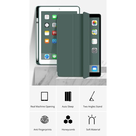 JP Smart case Pen θήκη για tablet, iPad Pro 11 2018, iPad Air 4 10.9 2020 / Air 5 10.9 2022 / Air 11 2024 / 2025, πράσινο