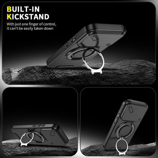 Husă Camslide Stand, Xiaomi 17, negru