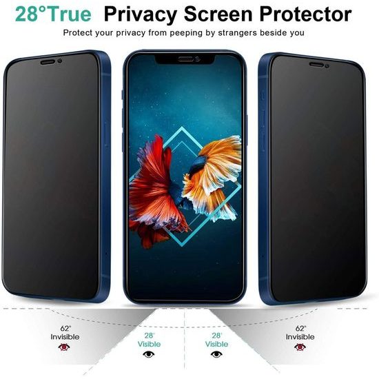 Privacy 5D Edzett üveg, iPhone X / XS / 11 Pro,