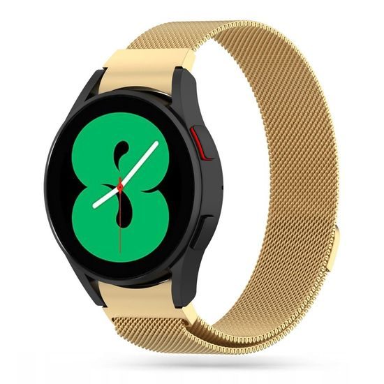Tech-Protect Milanese Tension 2 szíj Samsung Galaxy Watch 4 40 / 42 / 44 / 46 mm-es órához, arany színű