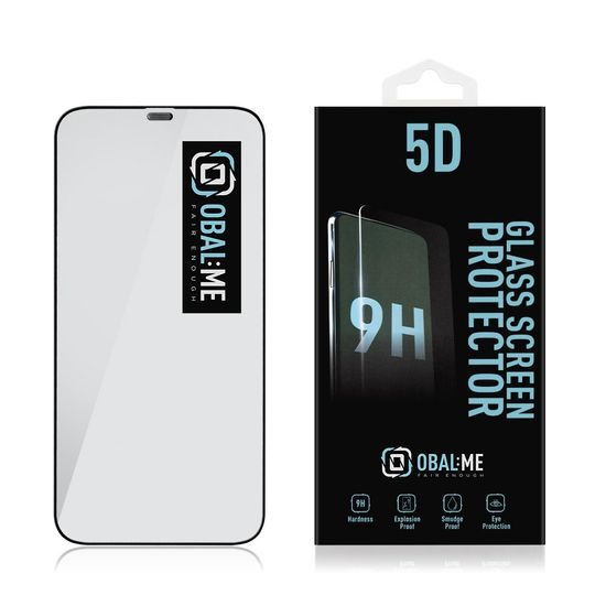 OBAL:ME 5D kaljeno steklo za Apple iPhone 12 Pro Max, črno
