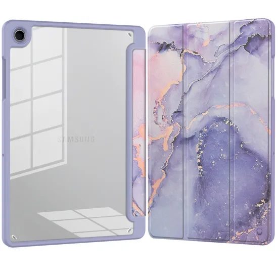 Θήκη Tech-Protect SC Pen Hybrid Samsung Galaxy Tab A9 / A11 8.7 X110 / X115 / X133 / X135, βιολετί μάρμαρο