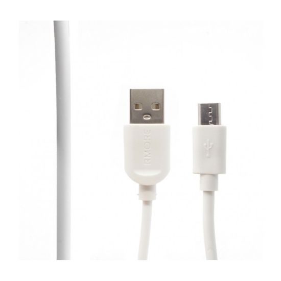 Cablu USB - Micro USB, 2 m, alb
