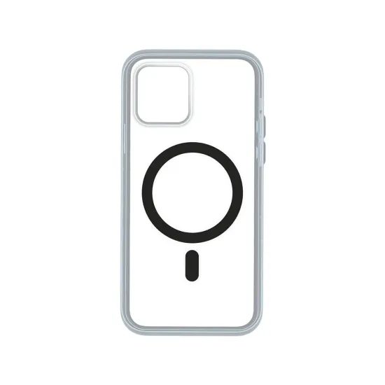 iPhone 15 skaidrus dėklas – ER Case Ice Snap Black Edition MagSafe – skaidri