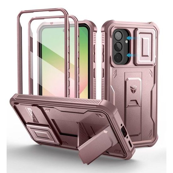 Dexnor 360 Kickstand Camprotector obal Samsung Galaxy A56, ružový