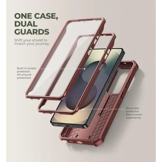 Dexnor 360 Kickstand Camprotector θήκη Samsung Galaxy S26 Ultra, μπορντό