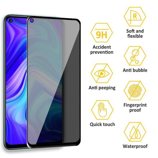 Privacy 5D Displayschutz, Xiaomi Redmi Note 9