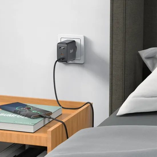 Acefast dvouportová nabíječka A29 PD50W GaN (USB-C + USB-C), bílá (A29 white)