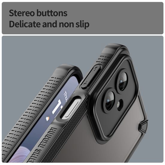 ArmorShield Hybrid Case, Motorola Moto G55, μαύρο