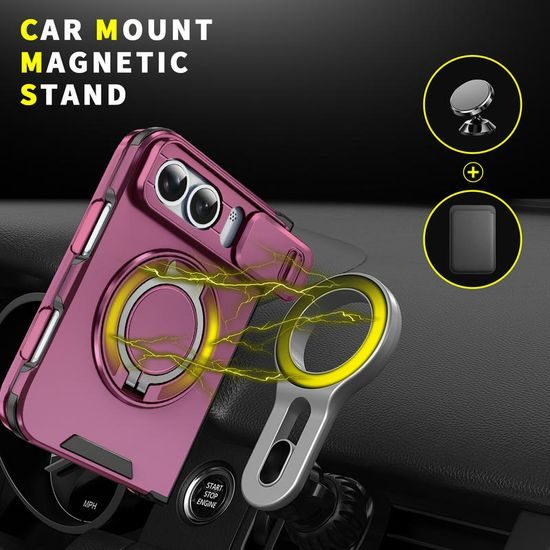 Camslide Stand etui, iPhone Duo, vinsko rdeč