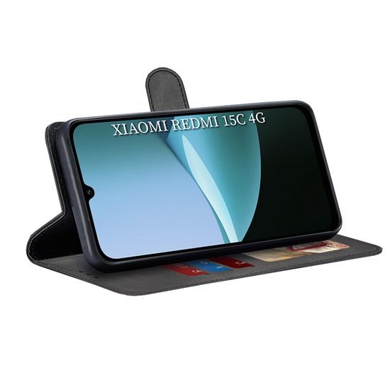 Techsuit Diary Book, Xiaomi Redmi 15C 4G / 5G, μαύρο