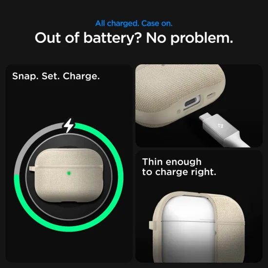Spigen Urban Fit, Apple AirPods Pro 3, μπεζ