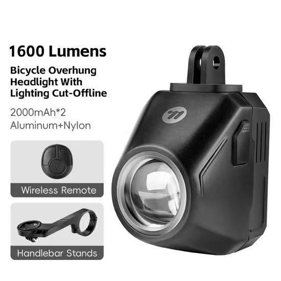 West Biking Fahrradlicht Vorne Wasserdicht mit Kabellosem Controller, 1600 lm, 2000mAh