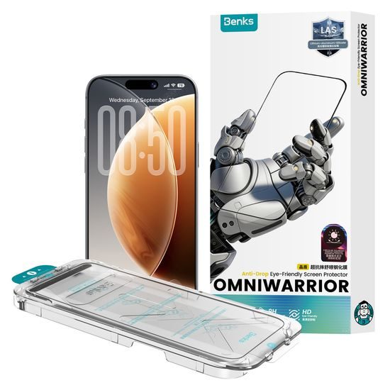 iPhone 17 Pro Max / 18 Pro Max kaitseklaas – Benks Omni Warrior karastatud klaas