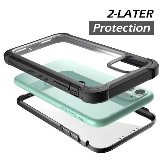 Dexnor 360 Clear θήκη για iPhone 11, μαύρη