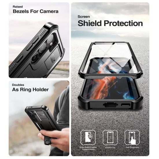 Tech-Protect Kevlar Pro tok, Samsung Galaxy S23, fekete