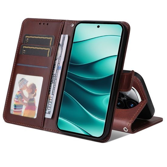 Μαγνητική Θήκη, Xiaomi Redmi Note 14 Pro Plus 5G, καφέ