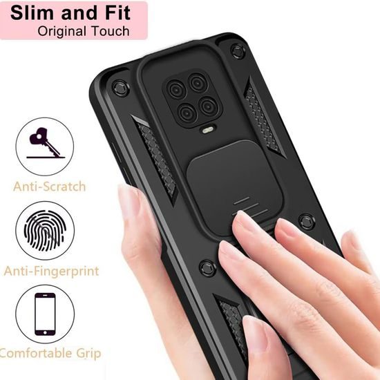 Techsuit CamShield, Xiaomi Redmi Note 9S / Note 9 Pro / Note 9 Pro Max, μαύρο