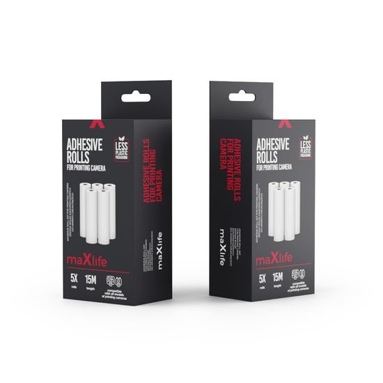 Maxlife σετ αυτοκόλλητων ρολών για θερμικούς εκτυπωτές (5τμχ)