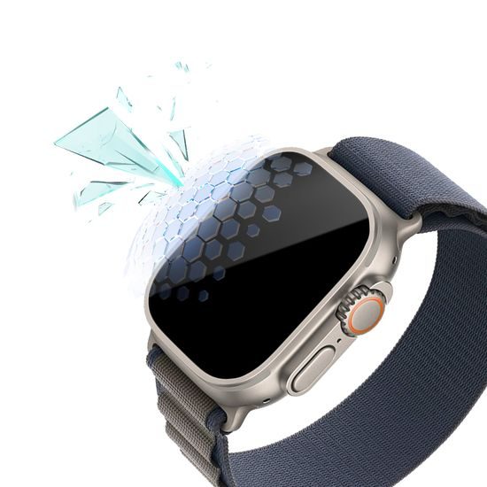 2er Set gehärtete PMMA Gläser mit Applikator, Apple Watch 10 / 11, 42 mm, schwarz