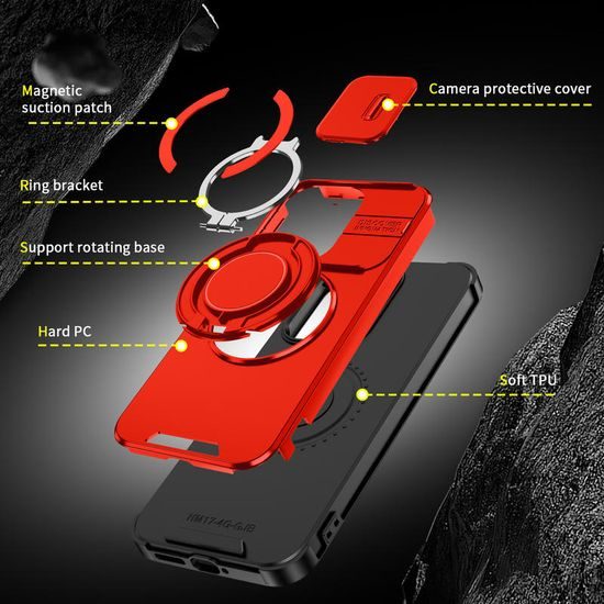 Camslide Stand tok, Xiaomi Redmi 17, piros