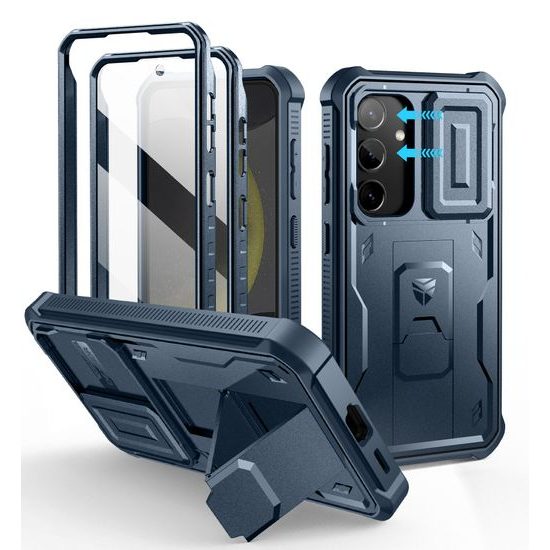 Dexnor 360 Kickstand Camprotector Husă Samsung Galaxy S24, albastru