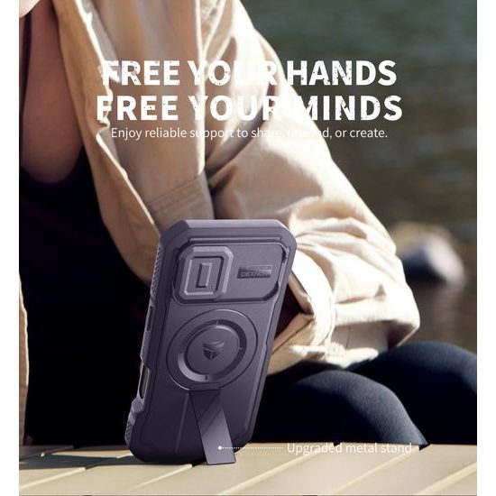 Husă Dexnor MagSafe Kickstand Camprotector iPhone 17, violet