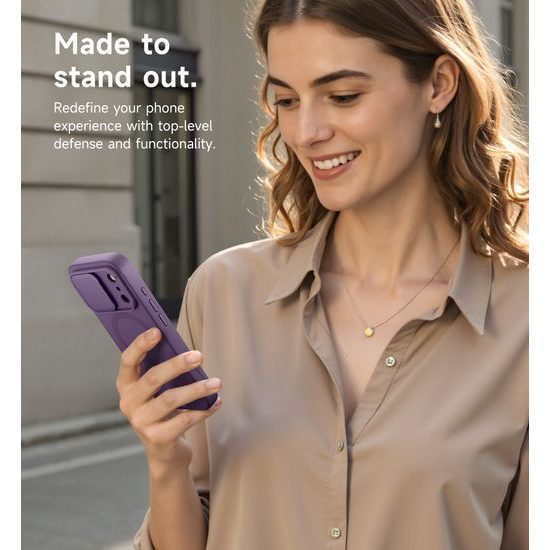 Suritch MagSafe Kickstand Camprotector θήκη iPhone 17 Pro Max, μωβ