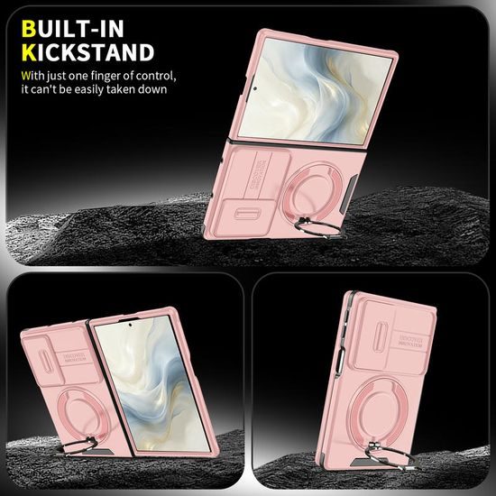 Husă Camslide Stand, Samsung Galaxy Z Fold 8, roz