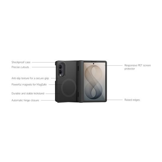 Samsung Galaxy Fold 8 vāciņš ar MagSafe – Suritch aizsargvāciņš melns