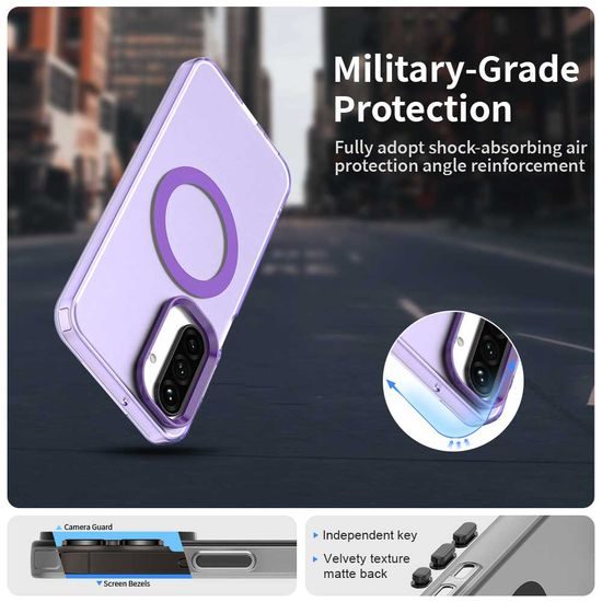 Techsuit CandyCase MagSafe Hülle für Samsung Galaxy A27 5G - Magnetische Schutzhülle - Violett