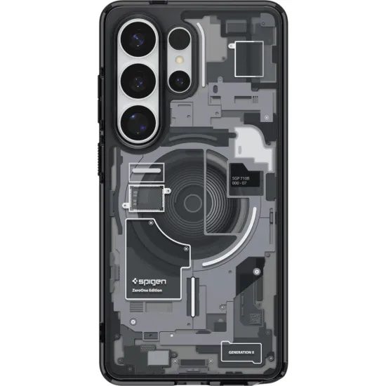 Spigen Ultra Hybrid Mag Schutzhülle für Samsung Galaxy S26 Ultra - MagSafe kompatibel - zero one - Schwarz