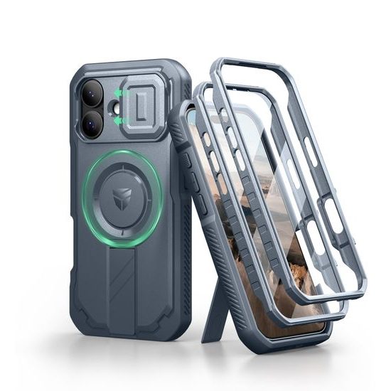 Dexnor MagSafe 360 Kickstand Camprotector θήκη iPhone 17, μπλε