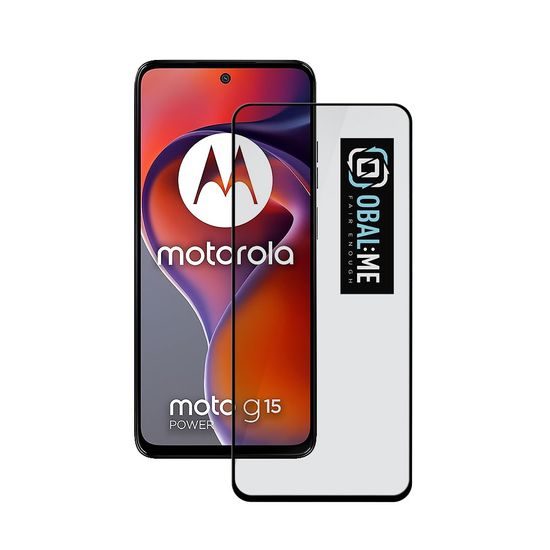 OBAL:ME 5D Zaštitno kaljeno staklo za Motorola G15 / G15 Power, crno