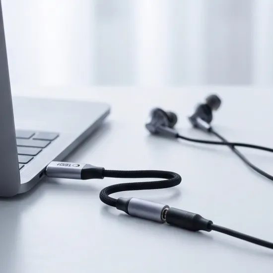 Tech-Protect UltraBoost αντάπτορας USB-C - Mini Jack 3,5 mm, γκρι