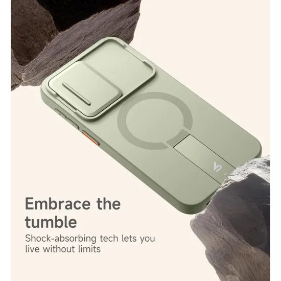 Suritch MagSafe Kickstand Camprotector tok Samsung Galaxy A37 / A36, zöld