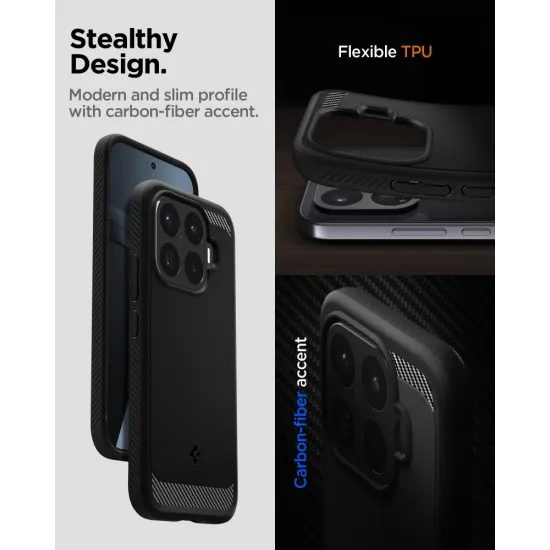Xiaomi 17T Pro vāciņš – Spigen Rugged Armor melns