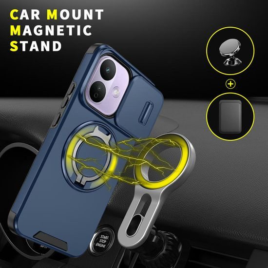 Camslide Stand obal, Xiaomi Redmi Note 17 Pro 5G / Note 17 Pro Max 5G, modrý