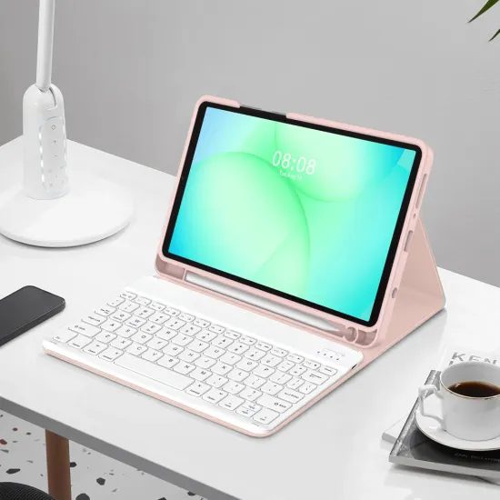 Θήκη Tech-Protect SC Pen + πληκτρολόγιο, Samsung Galaxy Tab A9 / A11 8.7 X110 / X115 / X133 / X135, ροζ