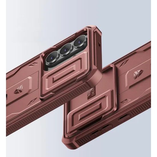 Dexnor 360 Kickstand Camprotector калъф Samsung Galaxy S26 Plus, бордо