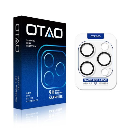 OTAO Sapphire kamerabeskyttelsesglas til iPhone 17 - Sort