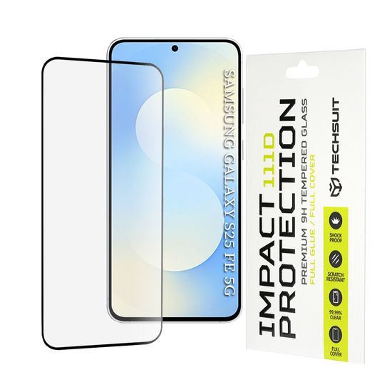 Techsuit 111D Tvrdené sklo, Samsung Galaxy S25 FE / S26 FE, čierne
