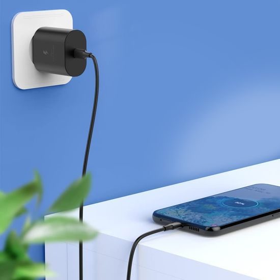 Φορτιστής Fast Power Delivery USB-C, μαύρος