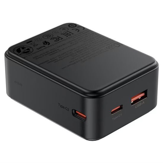 Acefast Powerbank M28 - 10.000 mAh - 2x USB-C + USB-A - met USB-C Kabel - 22,5W - Zwart