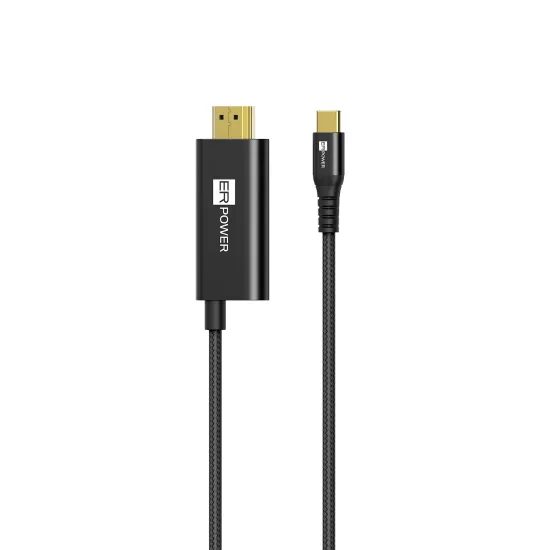 Καλώδιο ER POWER Displayport USB-C - HDMI, PD 100W, 4K/60Hz, 2m, μαύρο