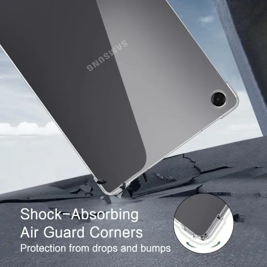Tech-Protect FlexAir Hoesje - Samsung Galaxy Tab A9+ / A11+ 11.0 X210 / X215 / X216 / X230 / X235 / X236 - Transparant (Anti-geel) - Schokbestendig