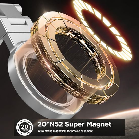 Καθολική μαγνητική MagSafe αναδιπλούμενη βάση τηλεφώνου για ταξίδια, αεροπλάνο και γραφείο, γκρι